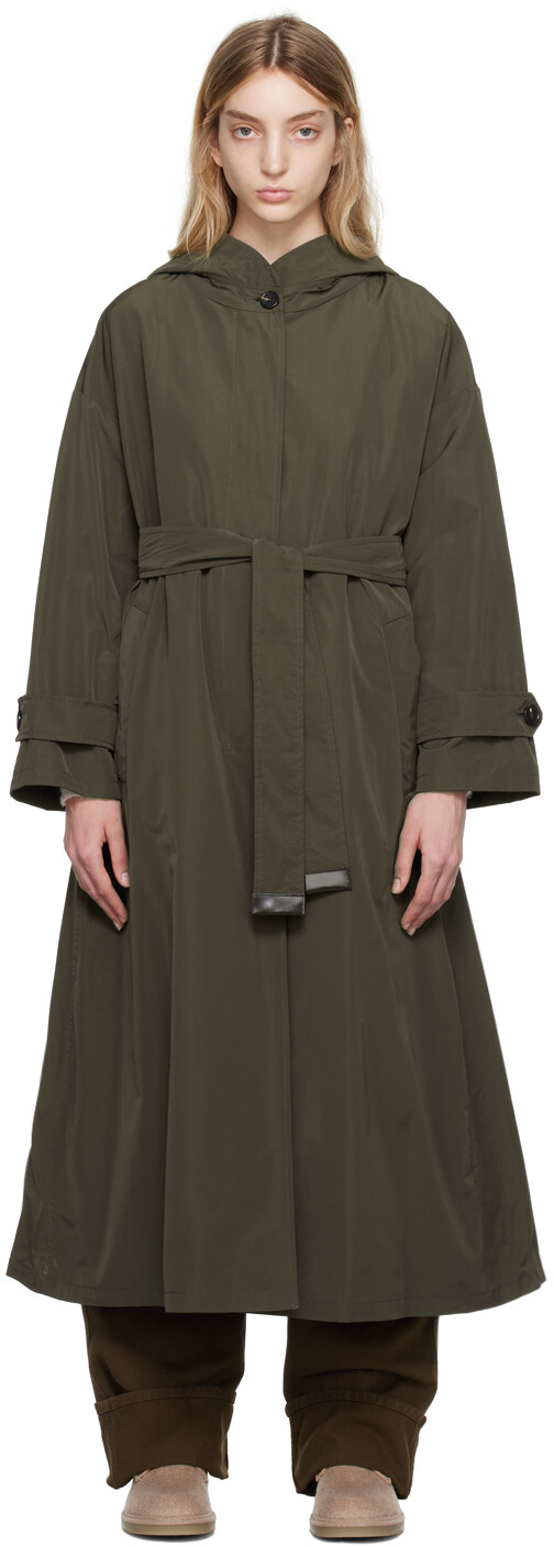 

Хаки Пальто The Cube с поясом Max Mara