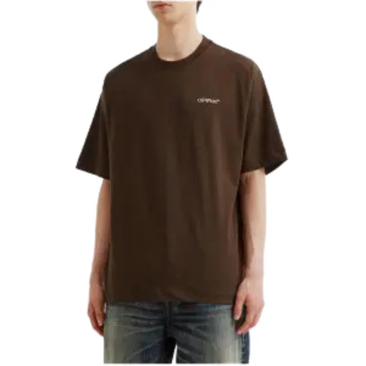 Детская футболка с круглым вырезом OFF-WHITE, Bwl/Light Coffee — фото 4