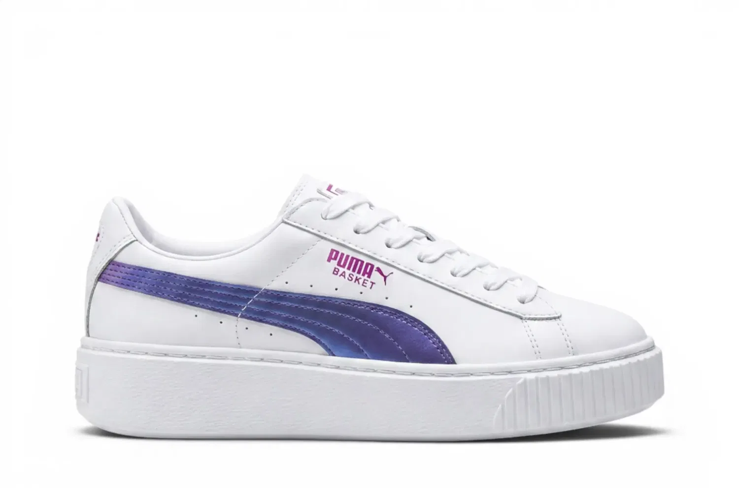 Кроссовки Puma Basket Platform Jr, белый