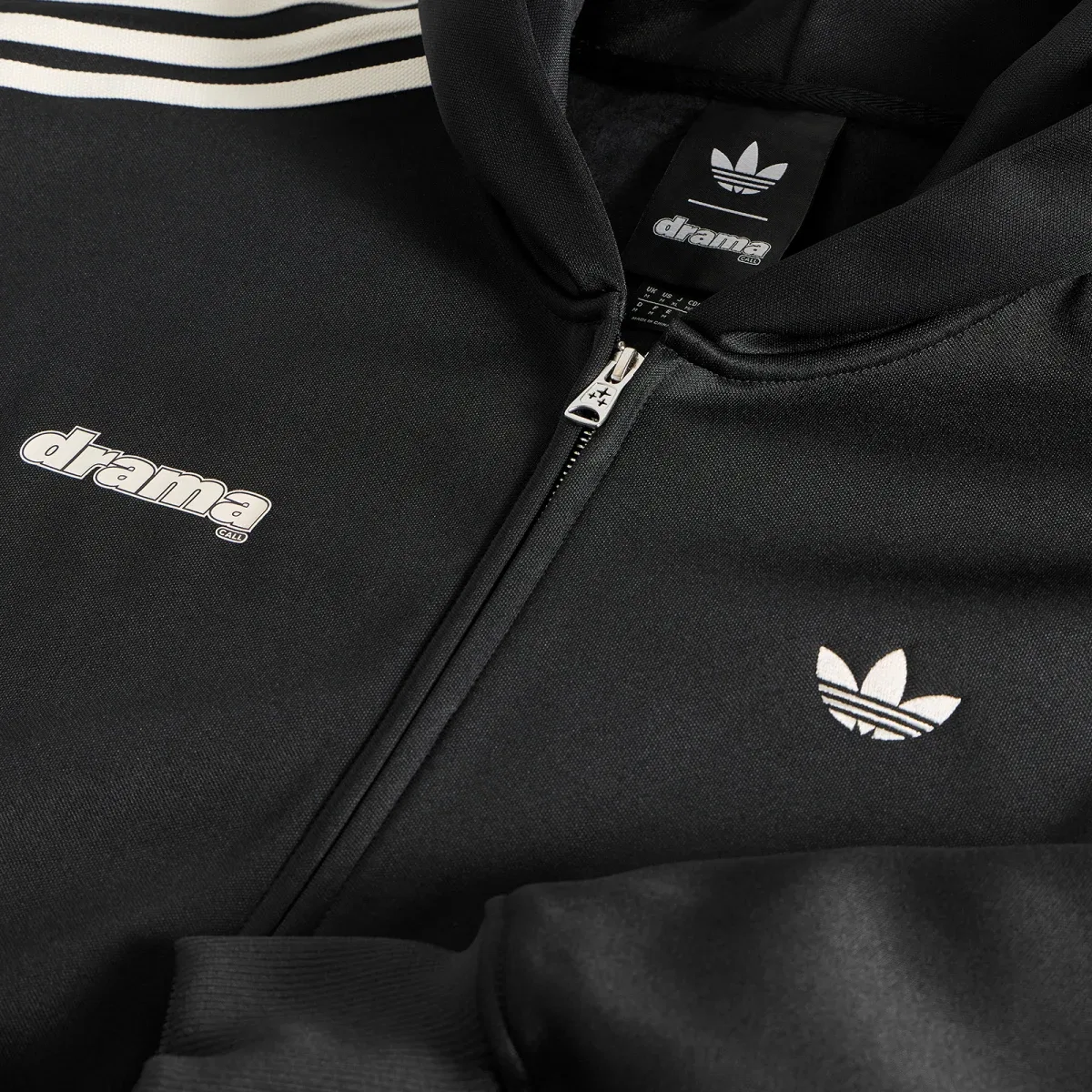 Женская худи-куртка с капюшоном X Drama Call Adidas, Black — фото 3