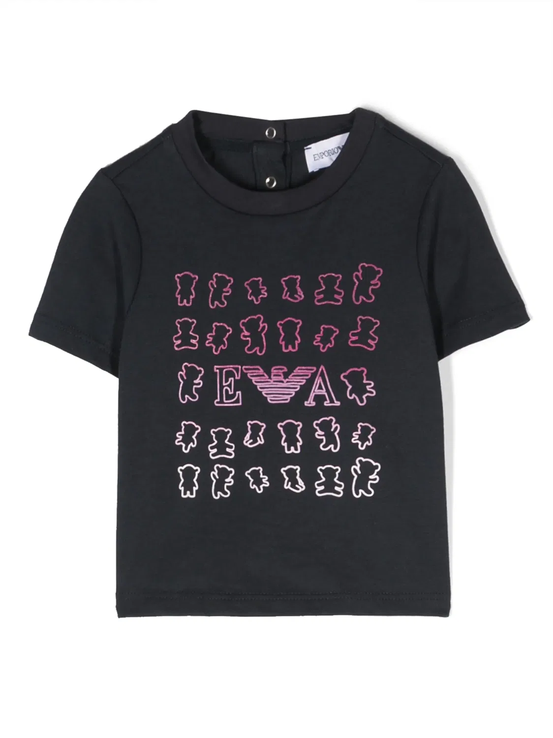 Хлопковые футболки с логотипом, набор 2 шт. Emporio Armani, черный/белый — фото 2