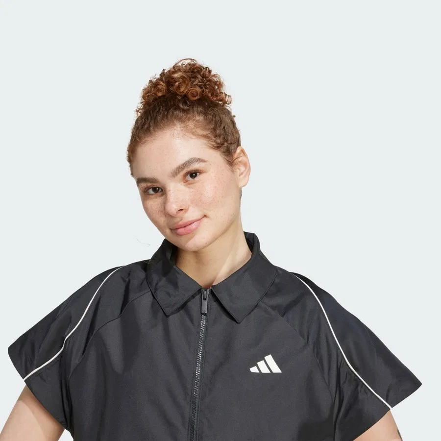 Спортивная рубашка с длинным рукавом Sportswear JL6889 Stadium Cover Up Shirt adidas, Черно-белый — фото 4