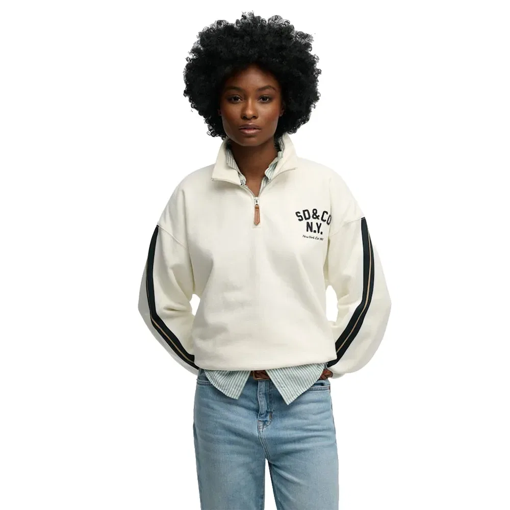 Худи на молнии Superdry Country Club Applique, бежевый