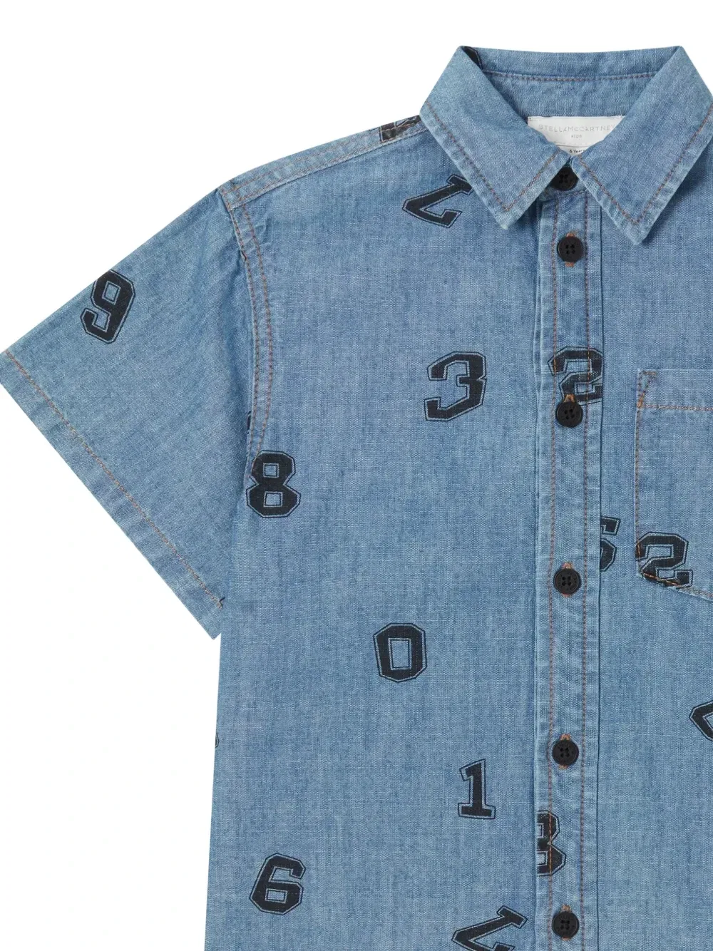 Рубашка с графическим принтом Stella McCartney Kids, синий — фото 3