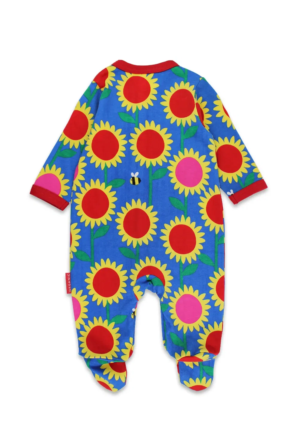 Детский слип с принтом Sunflower Bee Print Toby Tiger, Blue — фото 3