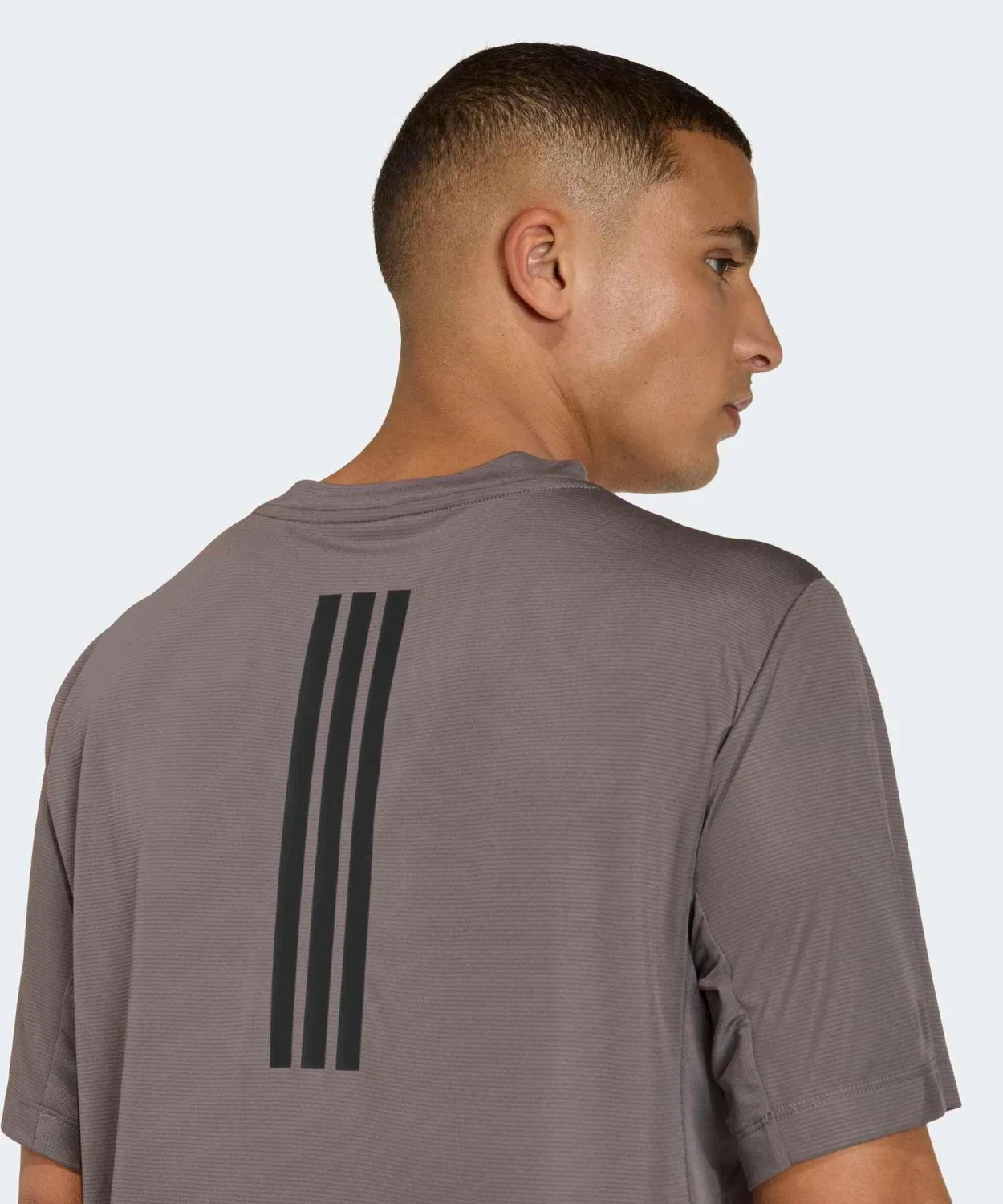 Мужская футболка с коротким рукавом Adidas D4T PrimeLift Три Стрипы, Grey — фото 4