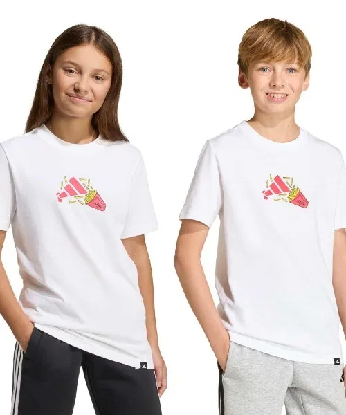 Детская футболка с принтом Food Pack Graphic Adidas, Белый