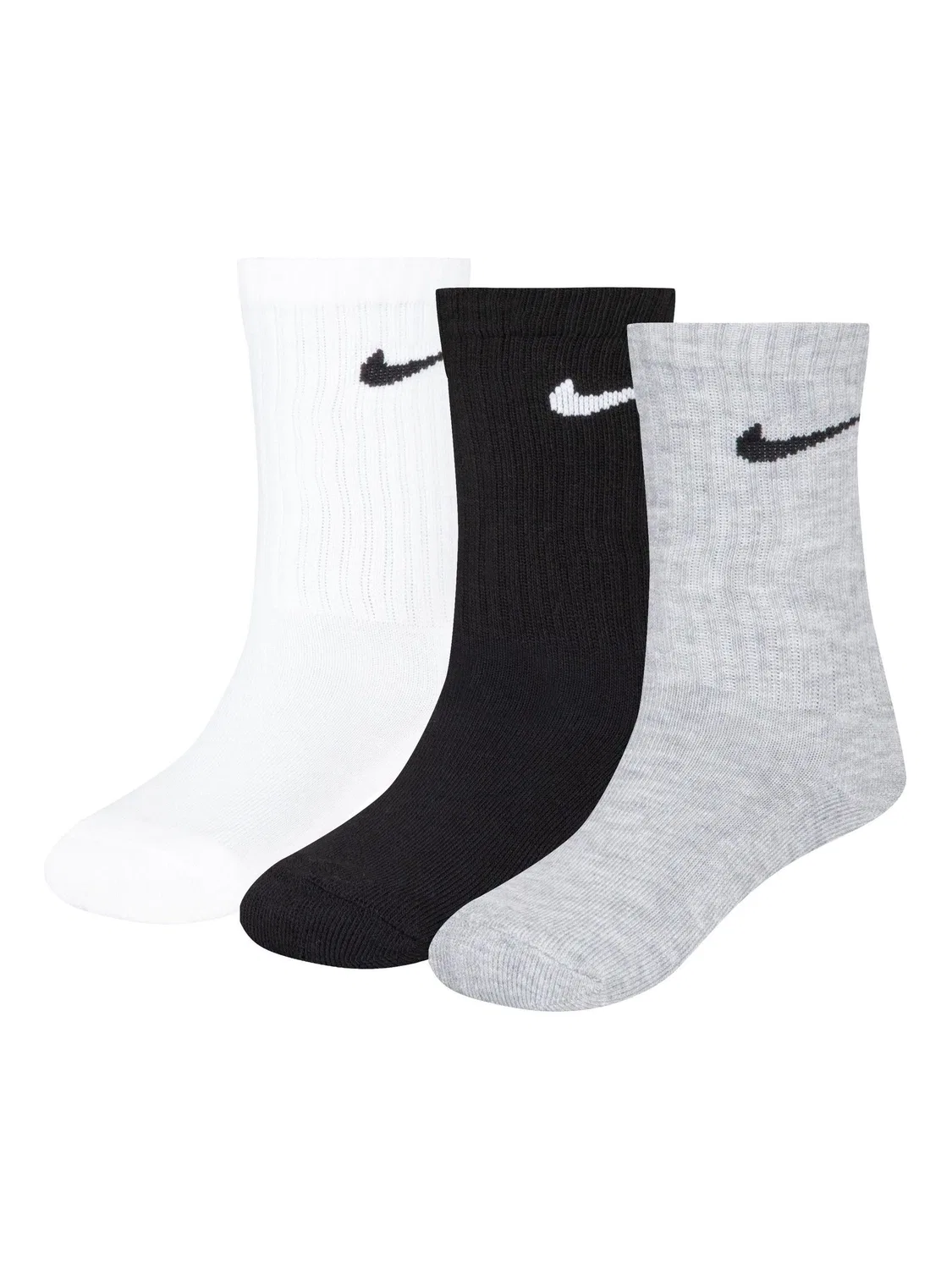 Носки Nike 3 пары, белый серый черный