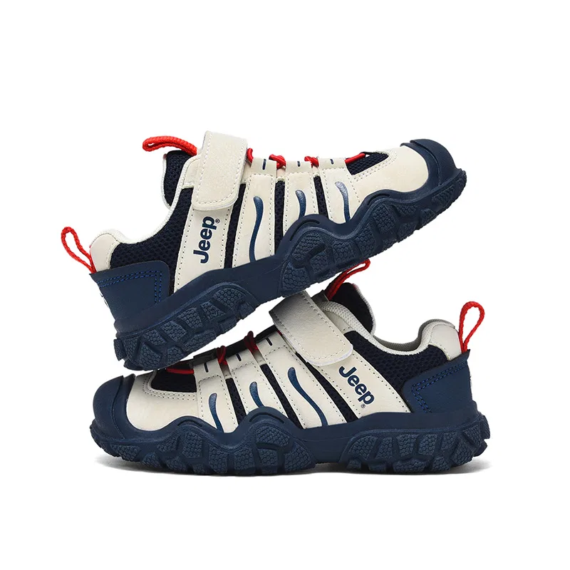 Детские кроссовки для мальчиков легкие дышащие Jeep, Dark Blue Red — фото 4