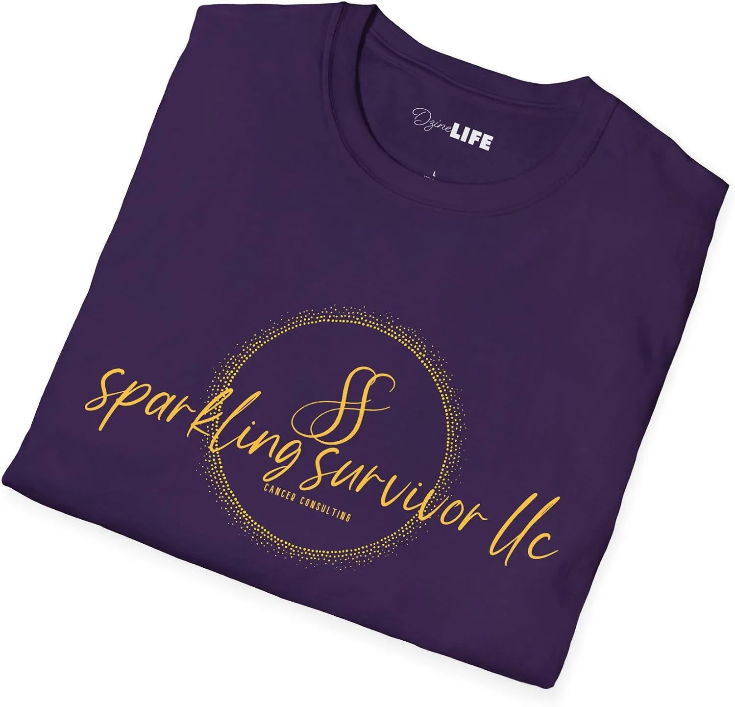 Мужская футболка с принтом, Sparkling Survivor LLC, фиолетовый — фото 4
