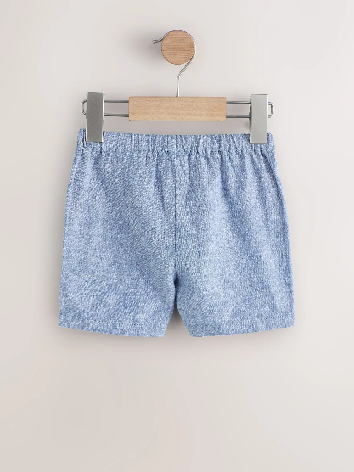 Шорты из льняной смеси с утяжкой Next, Chambray Blue — фото 2