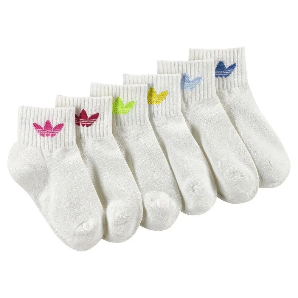 Детские носки для девочек с логотипом Adidas Originals, White
