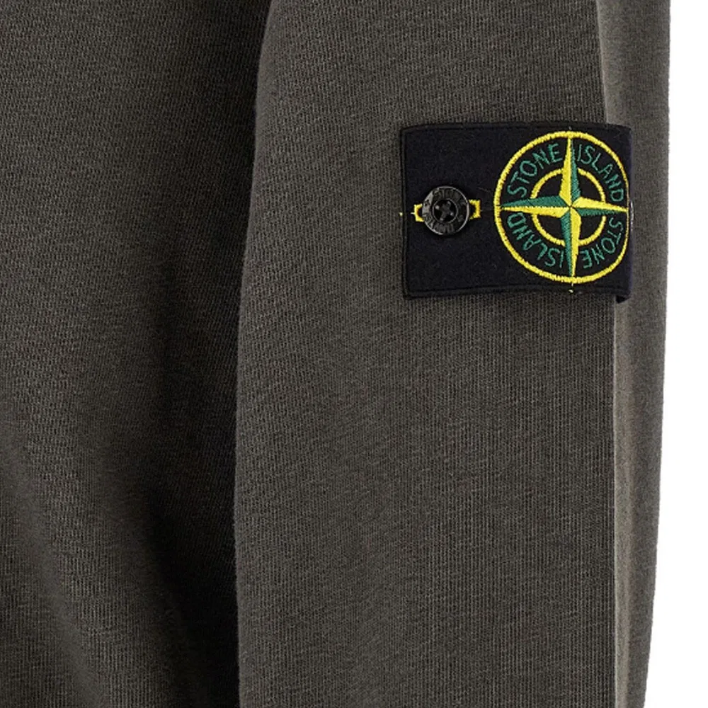 Свитшот с логотипом, оверсайз, STONE ISLAND, Gray — фото 4
