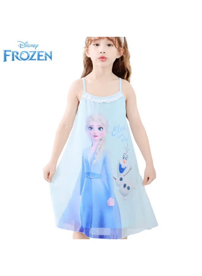 Платье-ночная сорочка на бретелях с принтом Elsa Frozen Disney