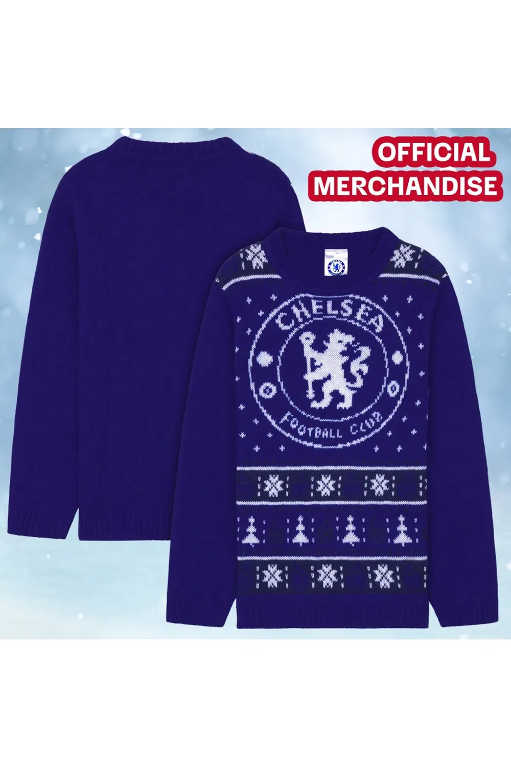 Свитшот с рождественским принтом Chelsea Fc, Blue — фото 4