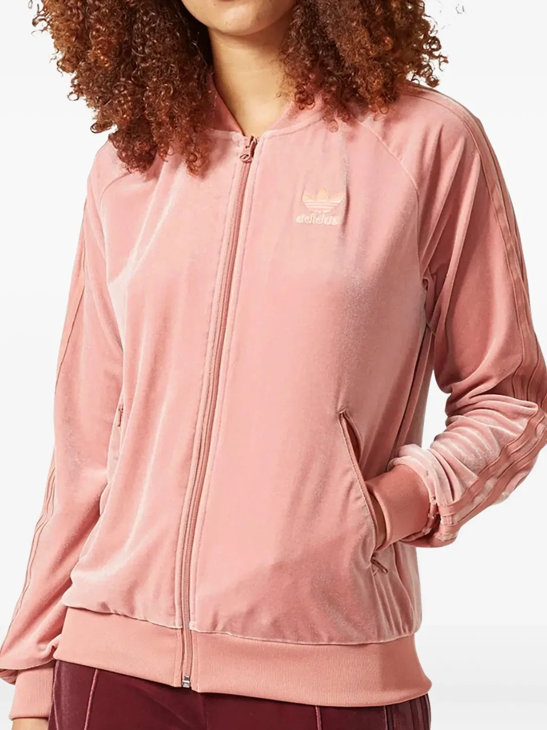 Спортивная куртка Stadium Velvet Vibes Raw Pink Adidas, розовый