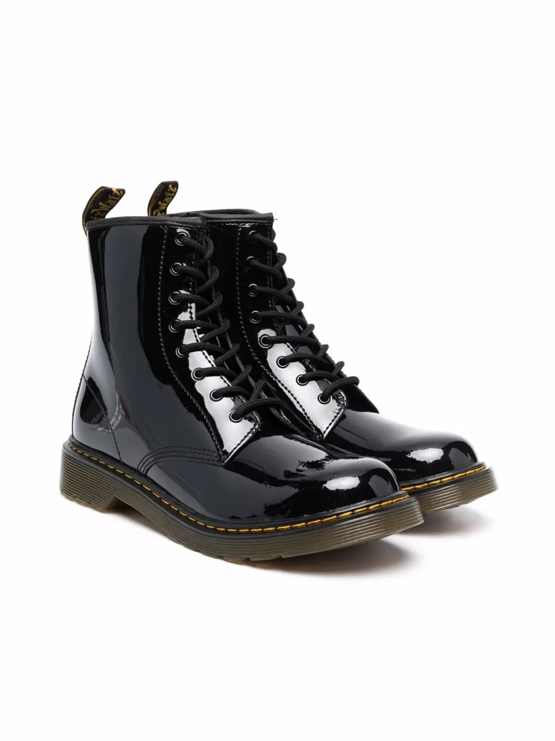 Лаковые Ботинки На Шнуровке Dr. Martens, черный