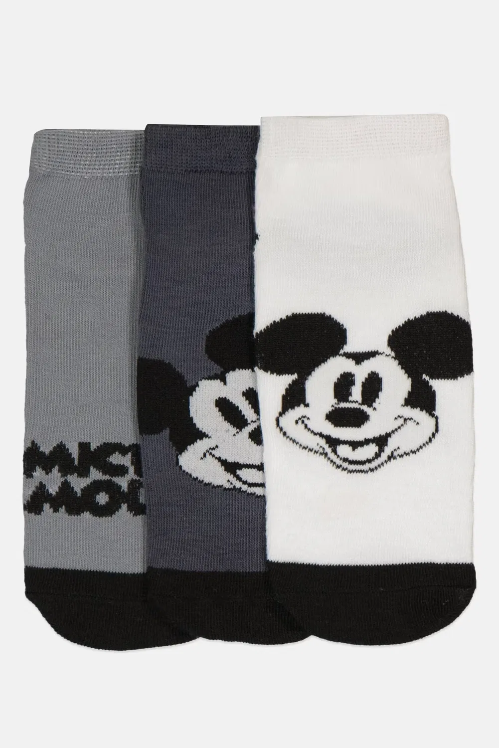 Носки детские с принтом Mickey and Friends, комплект 3 пары, Disney, разноцветный