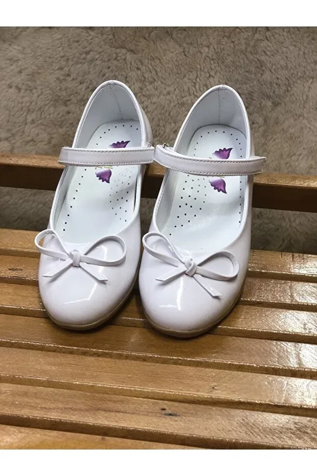 Детские балетки для девочек с ортопедической стелькой Mini Angel, White Rugan — фото 2
