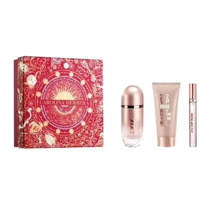 Парфюмерный набор Carolina Herrera 212 Vip Rose, 80 мл, 3 предмета