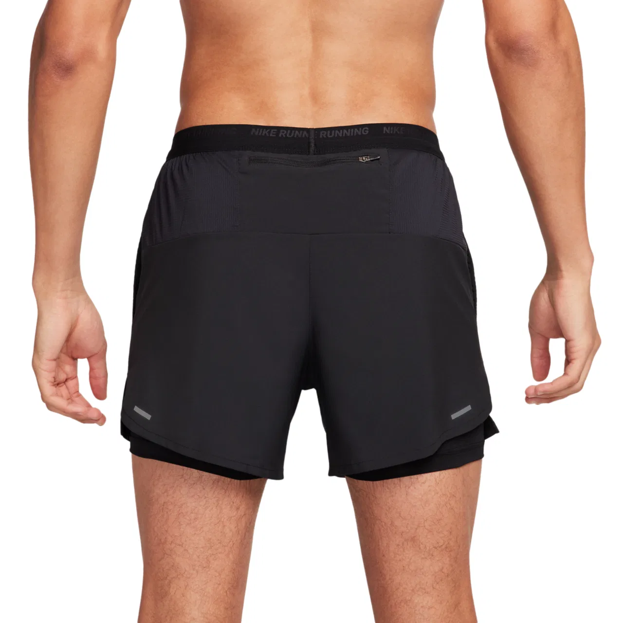 Мужские беговые шорты 2-в-1 Dri-FIT STRIDE 5 дюймов Nike, черный — фото 2
