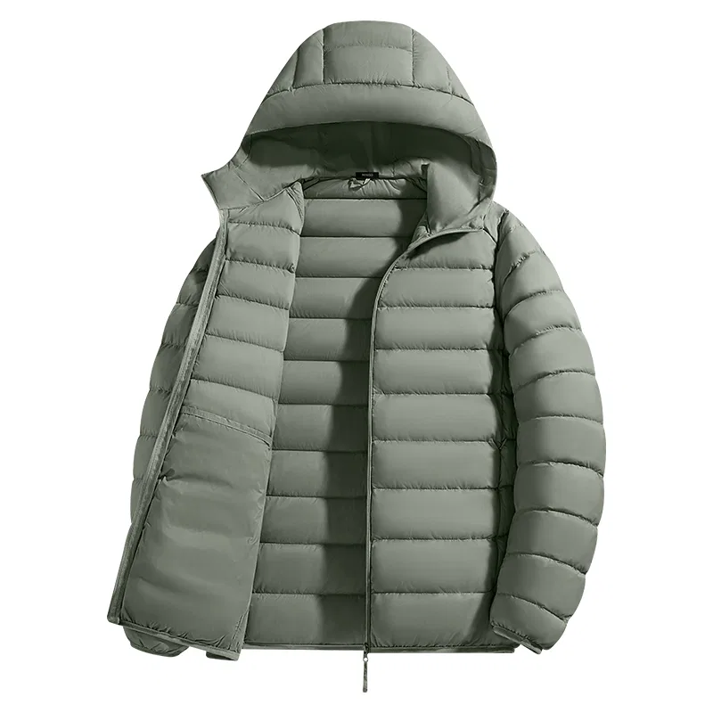 Детский пуховик утепленный стеганый с капюшоном MINISO, Pea Green