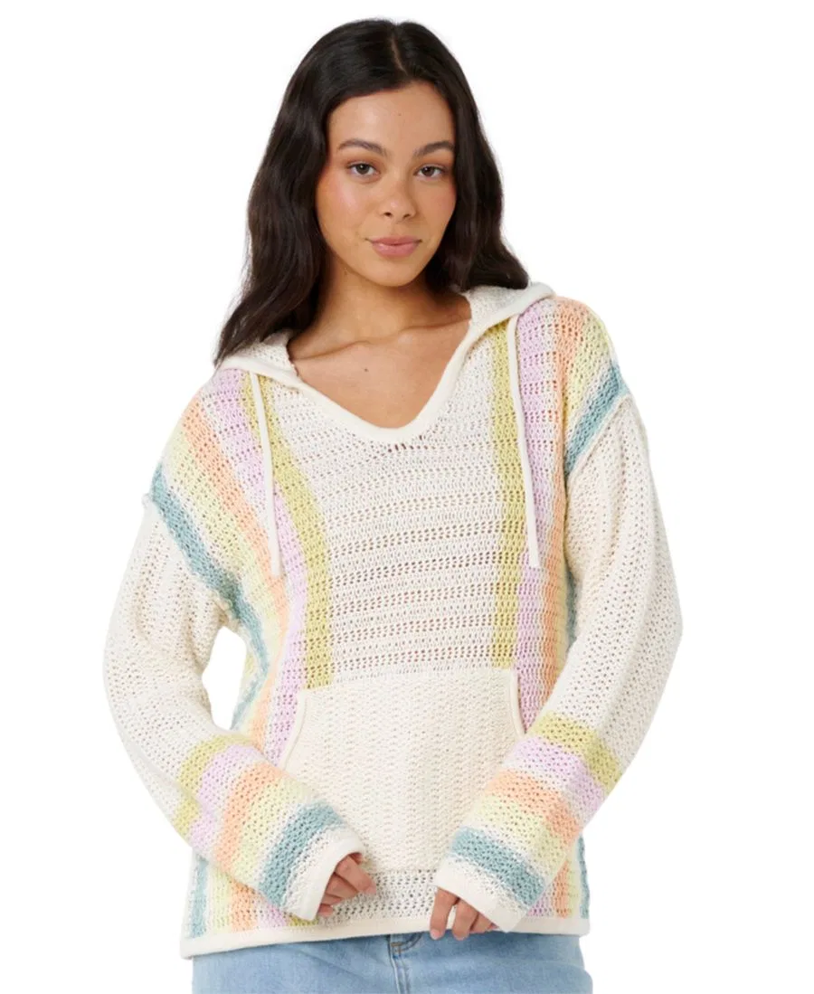 Свитер с V-образным вырезом и полосами Revival Stripe Rip Curl, Multi