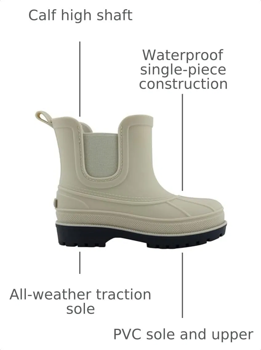 Детские сапоги резиновые для девочек Port Rain Boots Sperry, Taupe — фото 3