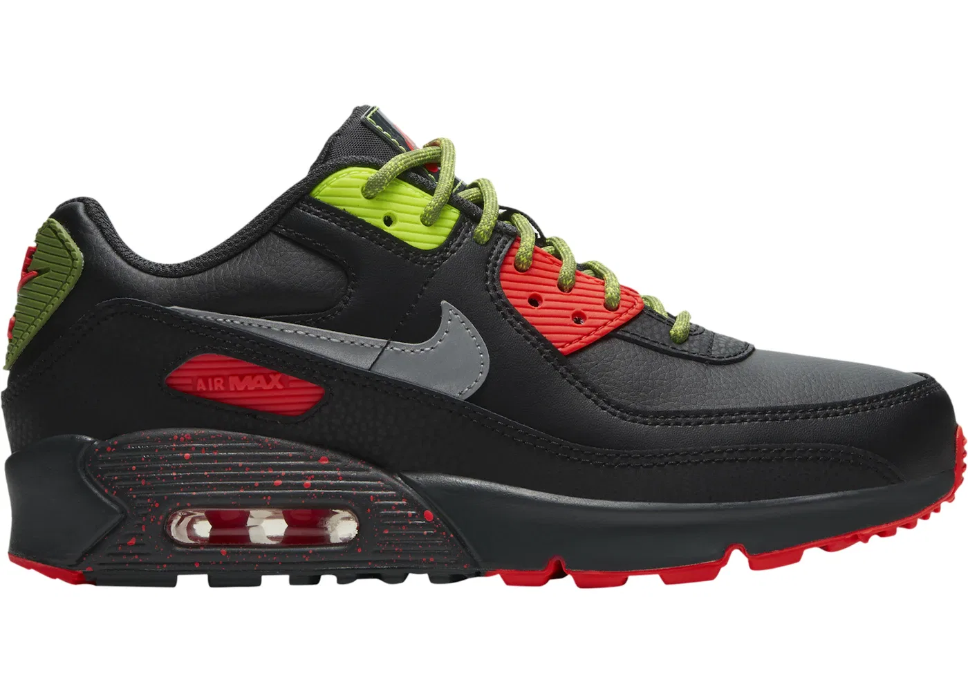Детские кроссовки lifestyle Nike Air Max 90, Black/Dark Smoke Grey/Asparagus/Metallic Silver
