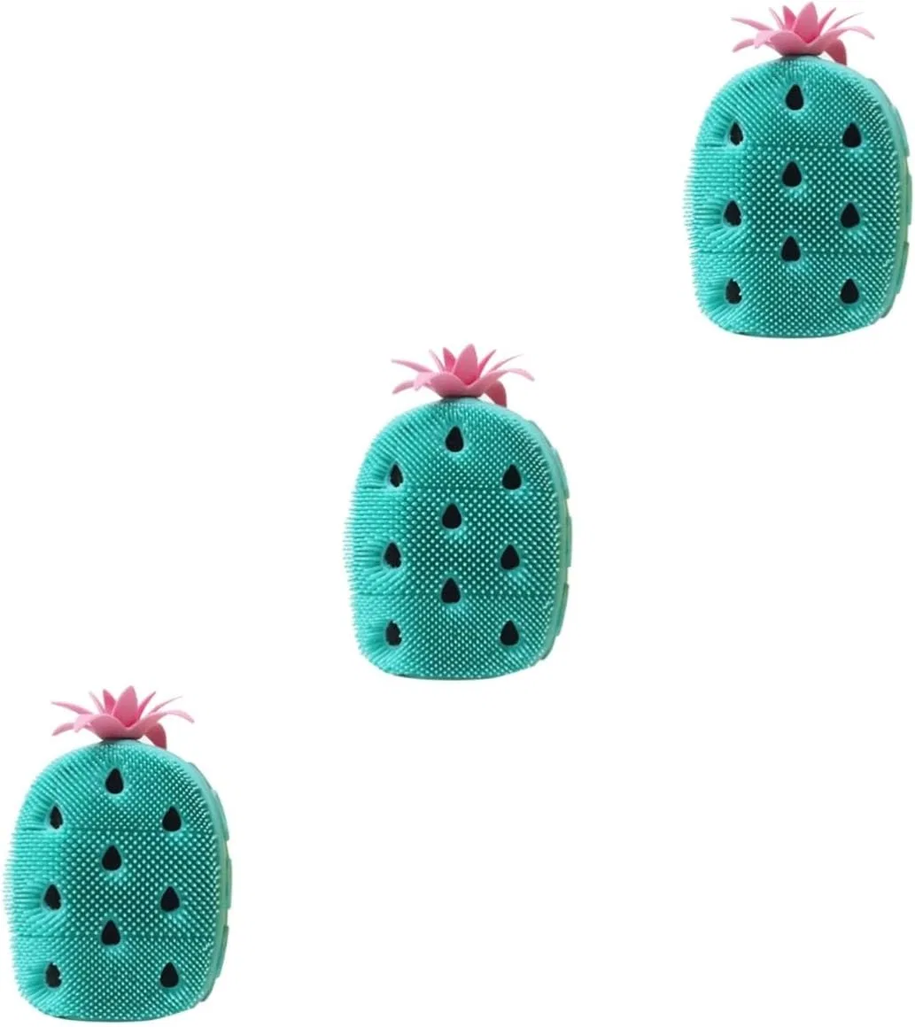 Набор щеток для душа Housoutil 3 шт, силикон, 11x8.5x4 см, Green X 3 Pieces