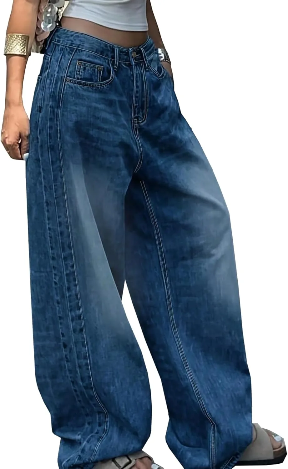 

Женские джинсы Wide Leg в стиле Washed Vintage Kirellaor