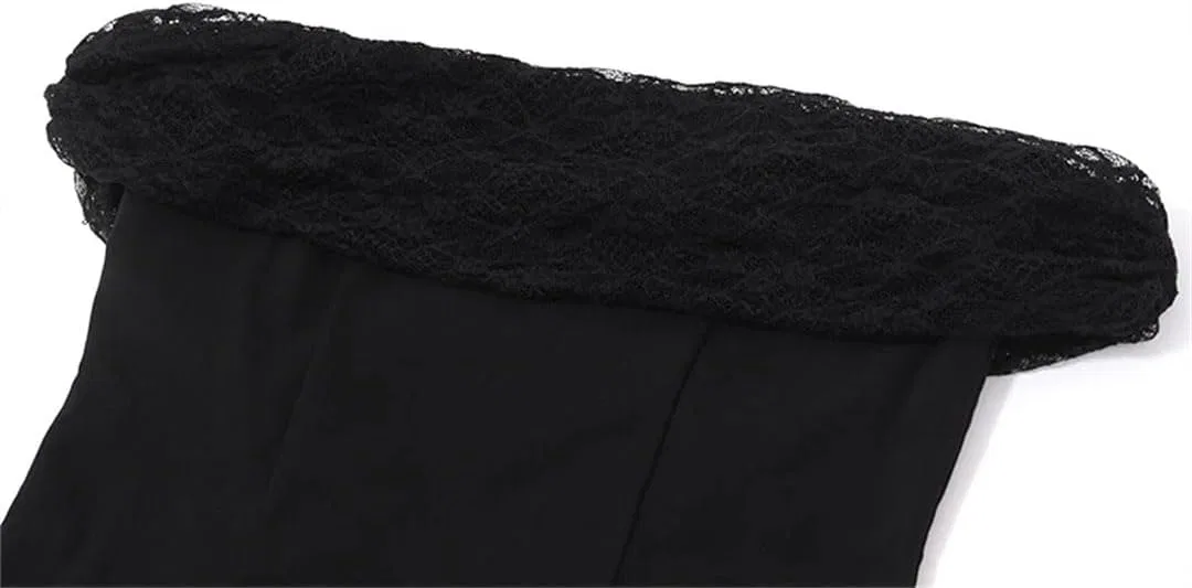 Женское платье с открытой спиной и воротником-халтер, Black — фото 4