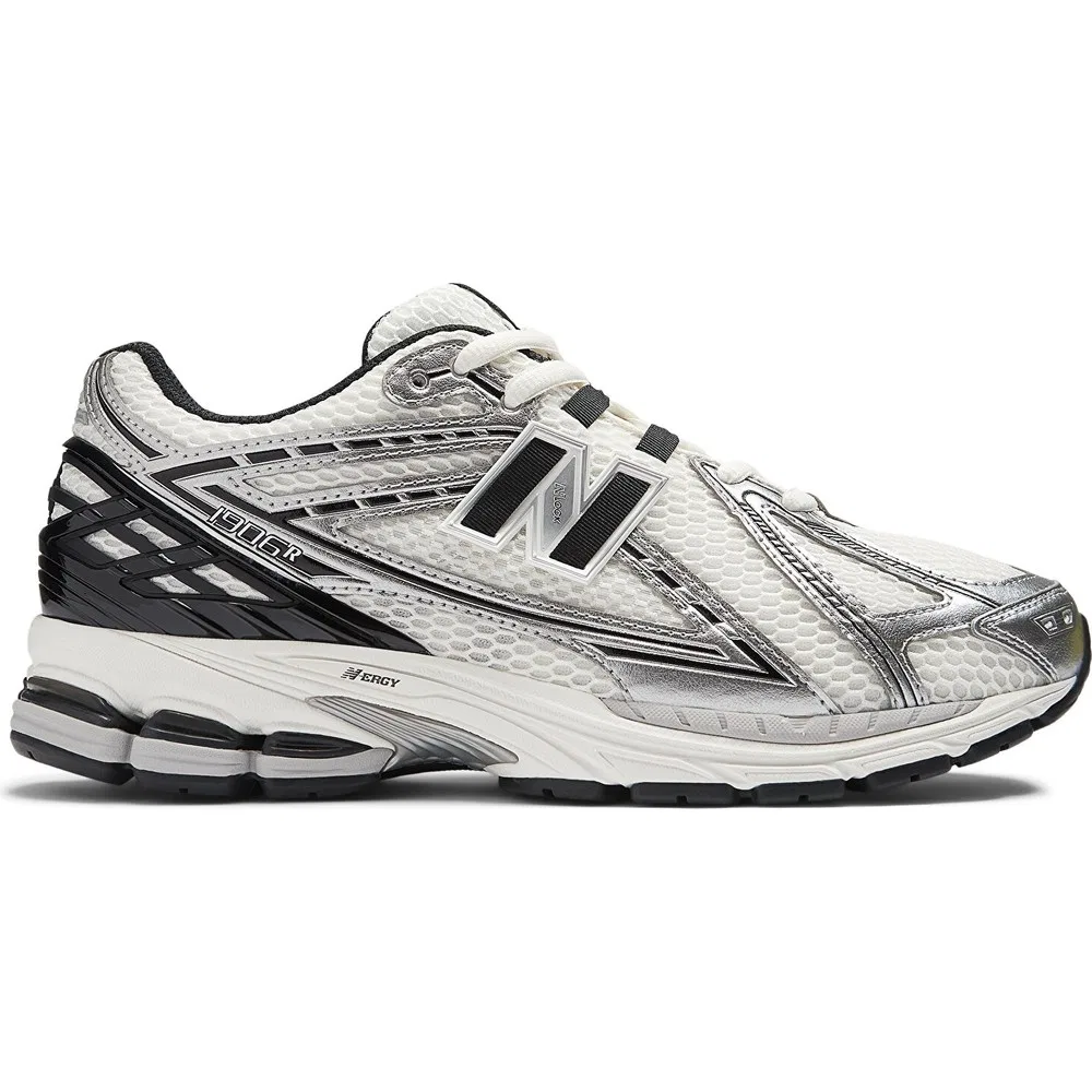 Детские кроссовки для повседневной носки с амортизацией 1906R Silver Metallic Black Sports Time
