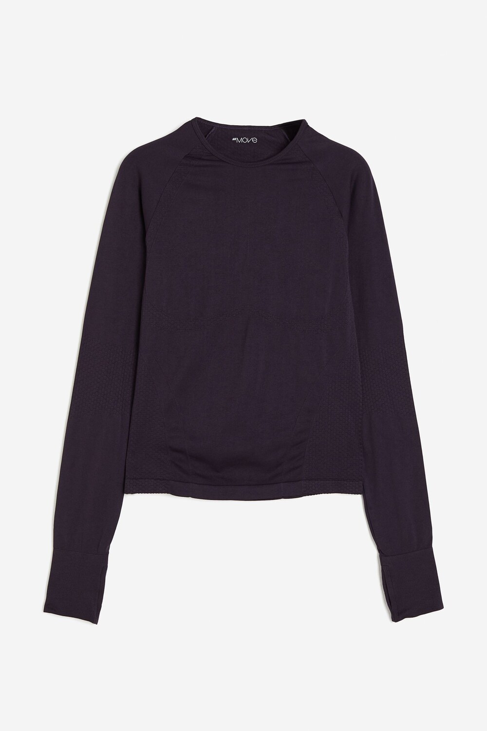 

Бесшовный спортивный топ DryMove™ H&M, темно-фиолетовый