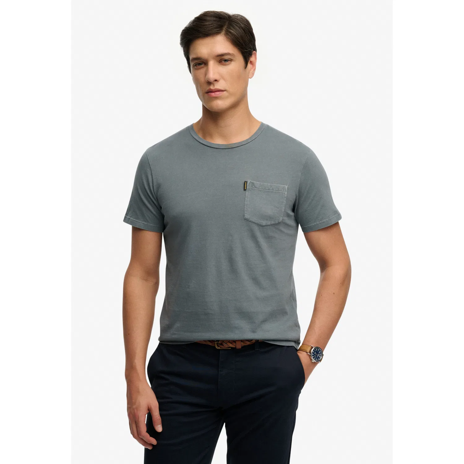 Детская хлопковая футболка с круглым вырезом Superdry, Blue