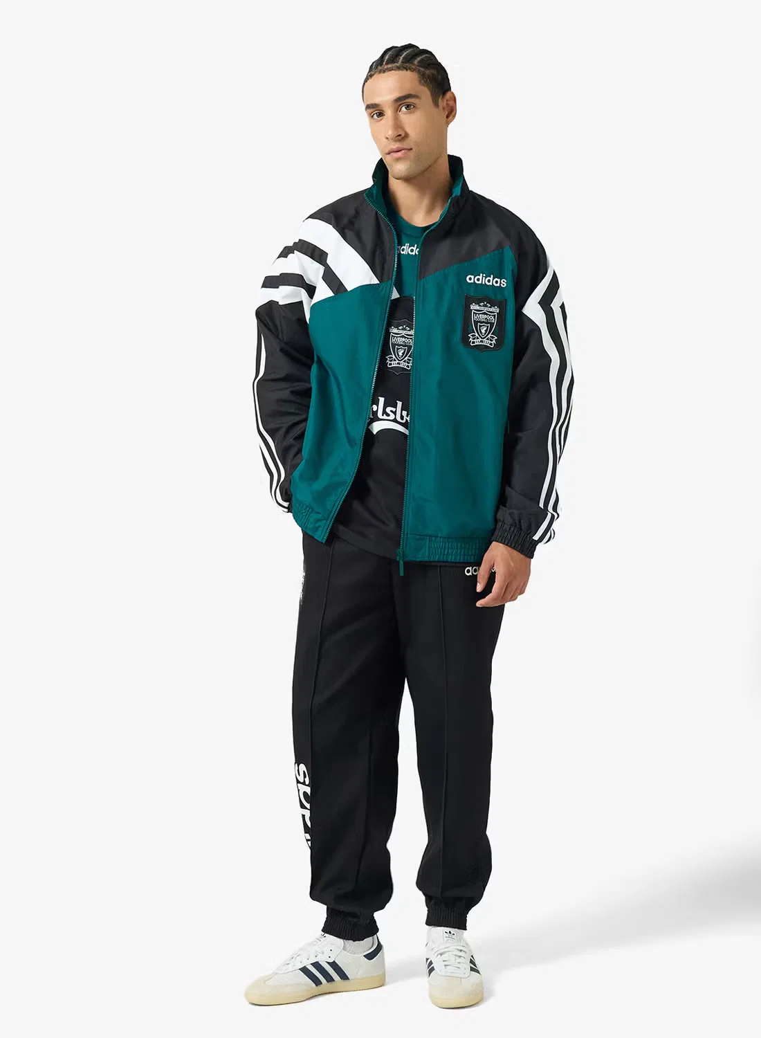 Куртка спортивная с длинным рукавом Liverpool FC Track Top 95 Adidas, зеленый — фото 4