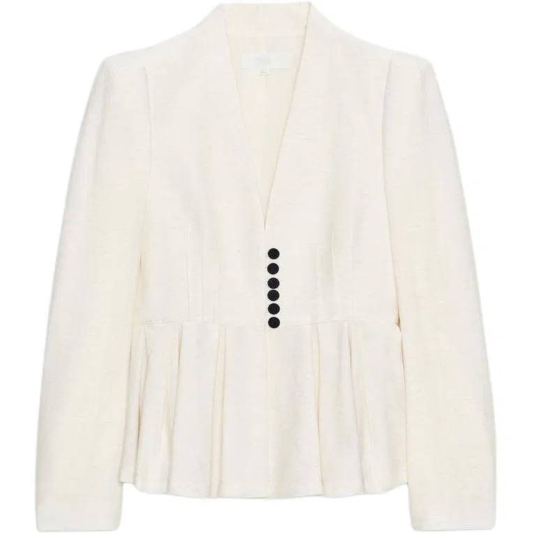 Женский деловой костюм с V-образным вырезом Light Beige ZARA, Light Beige