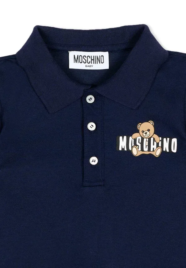 Детская рубашка поло Moschino, синий — фото 3