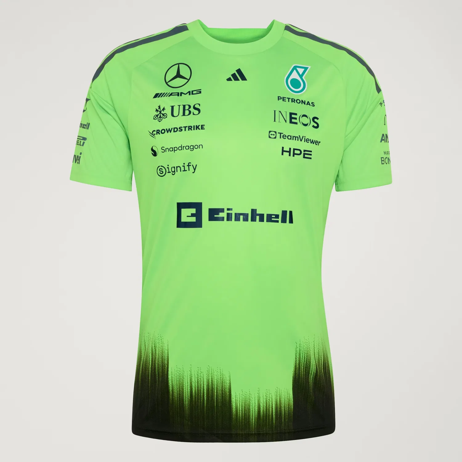 Мужская футболка с технологией Climacool Mercedes - AMG Petronas Formula 1 Setup Tee Adidas Performance, солнечно-зеленый/черный — фото 4