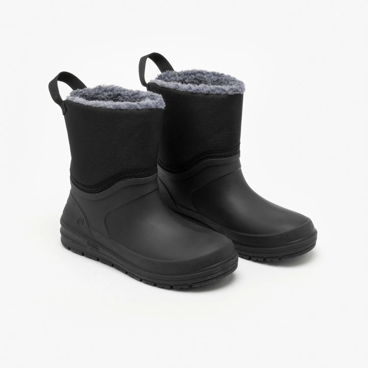 Детские теплые водонепроницаемые зимние ботинки Winterstiefel SH100 Quechua, Rauchschwarz — фото 2