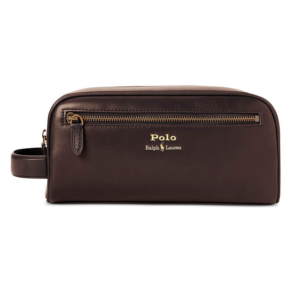 

Дорожный футляр Polo Ralph Lauren Leather Travel, коричневый