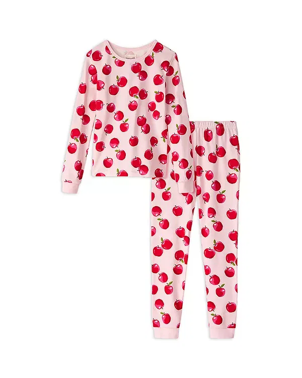 Детский комплект пижам для девочек с принтом An Apple A Day Bedhead Pajamas, An Apple A Day