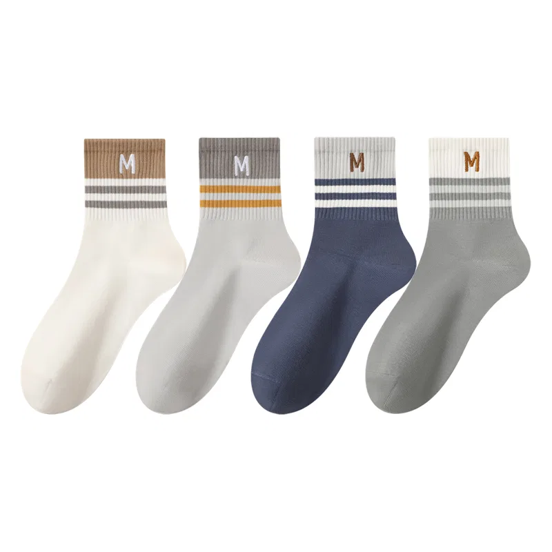 Детские носки-гольфы с принтом 4 пары Mid-Calf Socks MIIOW