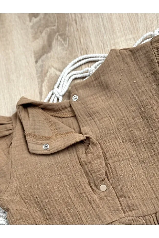 Детское платье для девочек хлопковое Milna Baby&Kids, Brown — фото 4