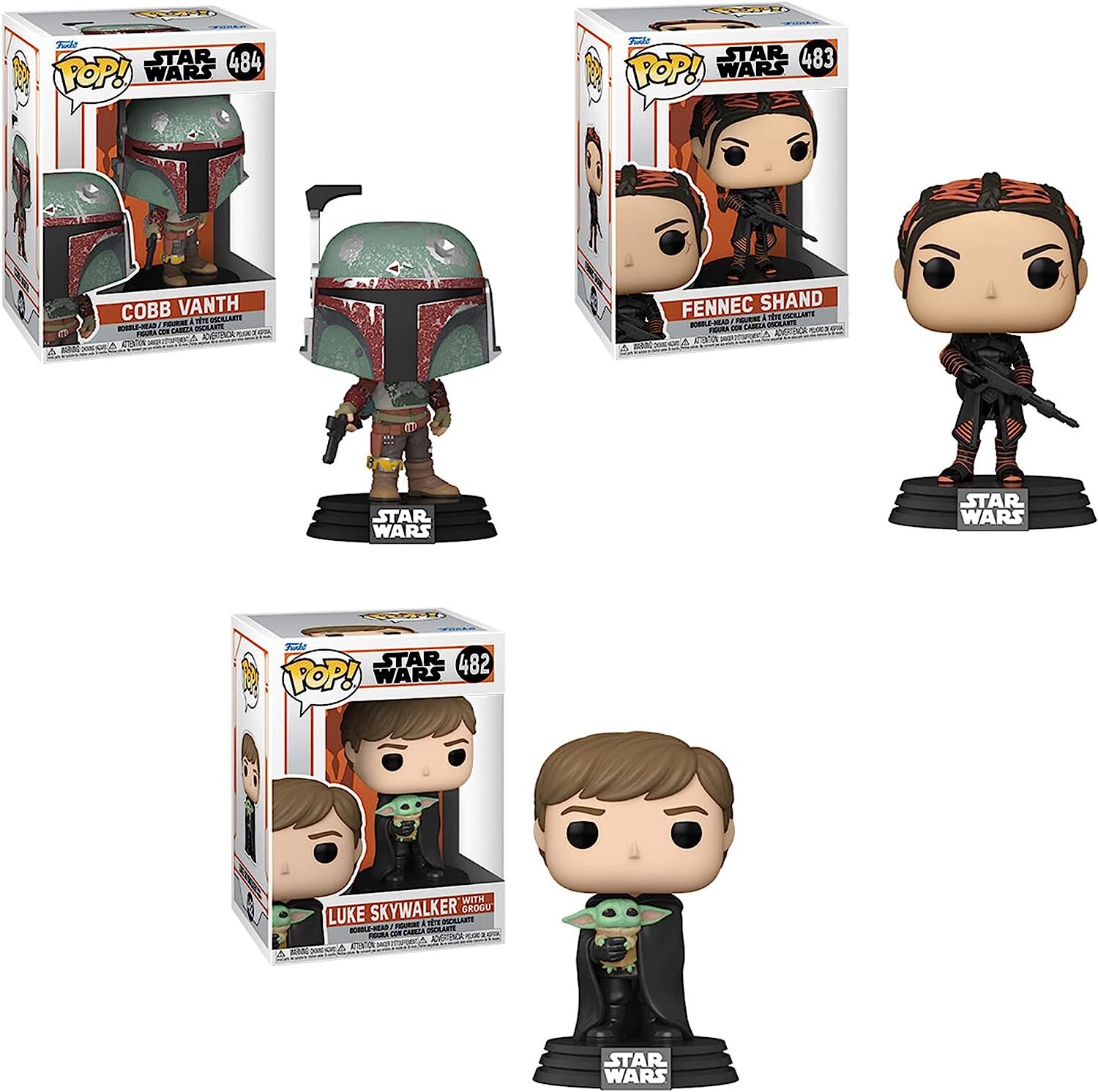 

Набор фигурок Funko POP! Star Wars The Mandalorian, 3 шт
