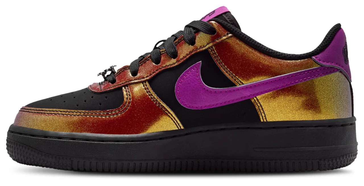 Кроссовки для мальчиков Nike Air Force 1 LV8 4, цвет Black/Bold Berry — фото 2