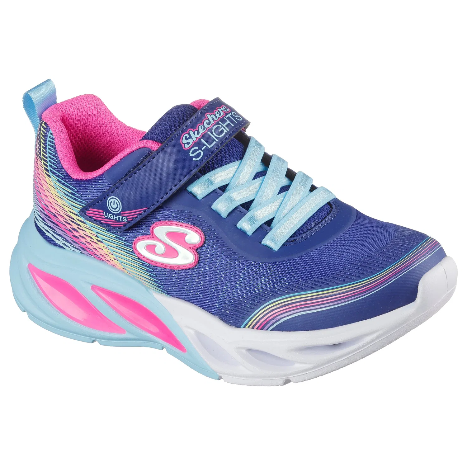 Детские кроссовки с подсветкой Cosmic Glow Lights Skechers, Navy-Multi