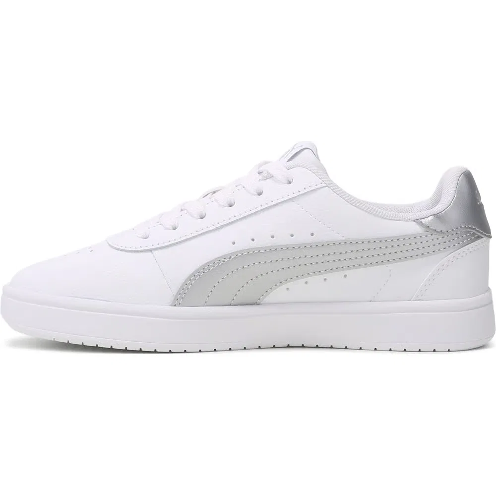 Детские низкие кроссовки Juna Puma, White/Silver — фото 3