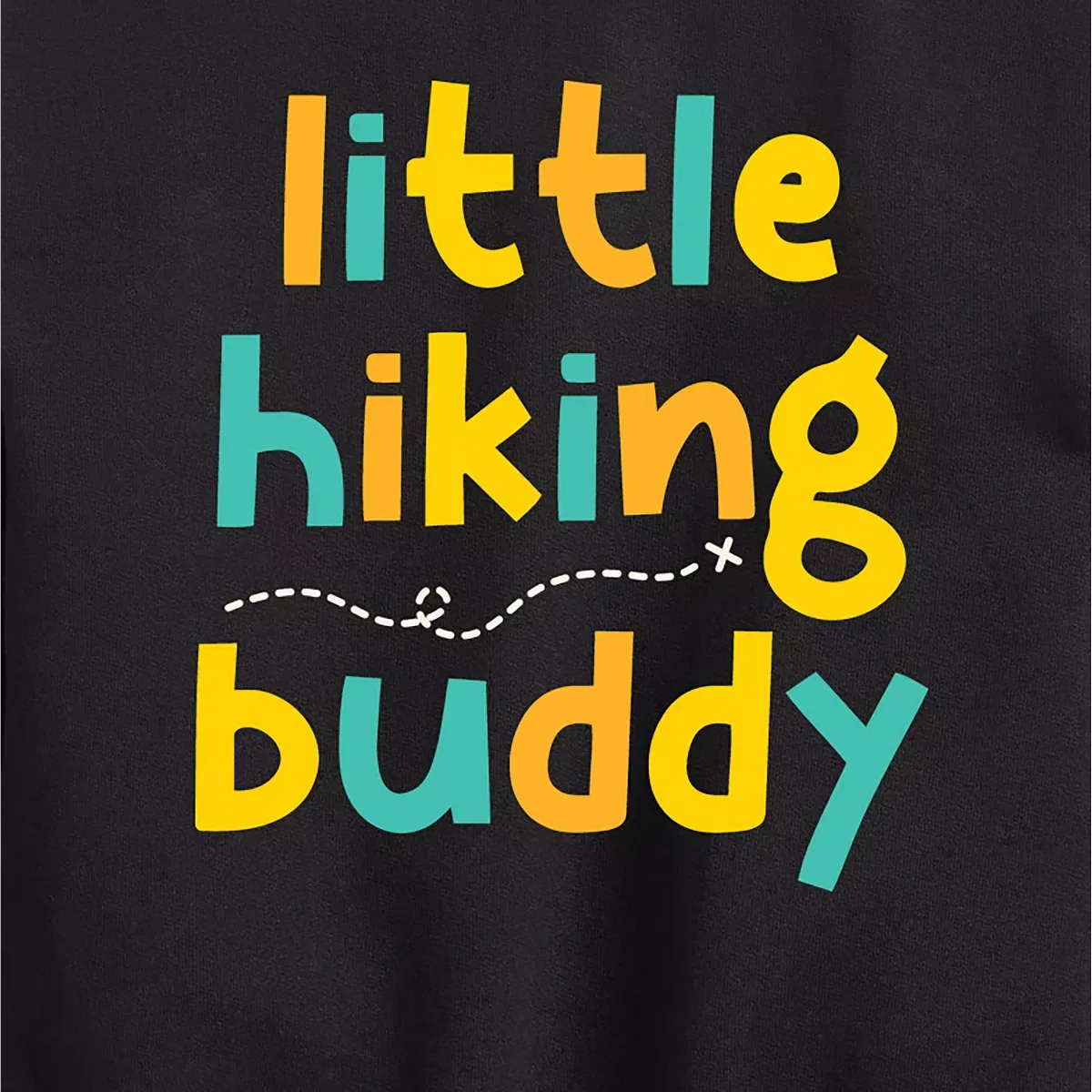 Детский свитшот для мальчиков с принтом Little Hiking Buddy Instant Message, Black — фото 2