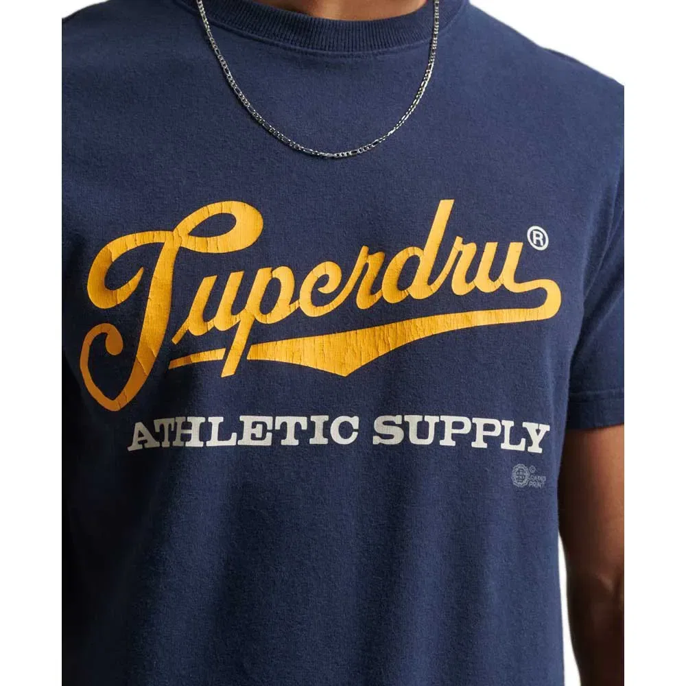 Футболка с коротким рукавом Vintage Scripted College Superdry, синий — фото 2